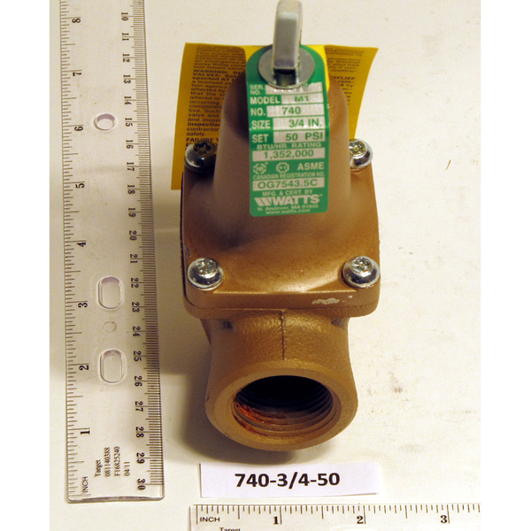 Watts 740-3/4-50 0382328 Relief Valve 740-3/4-50